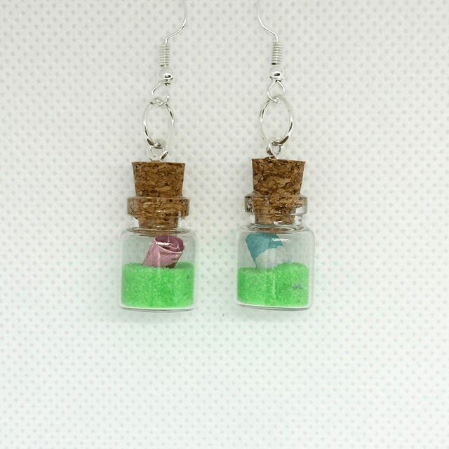 Colourful Message in a Bottle Earrings