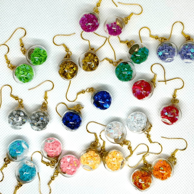 Glass Bauble Earrings 