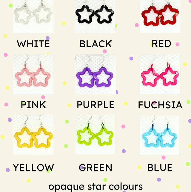 Colourful Star Earrings