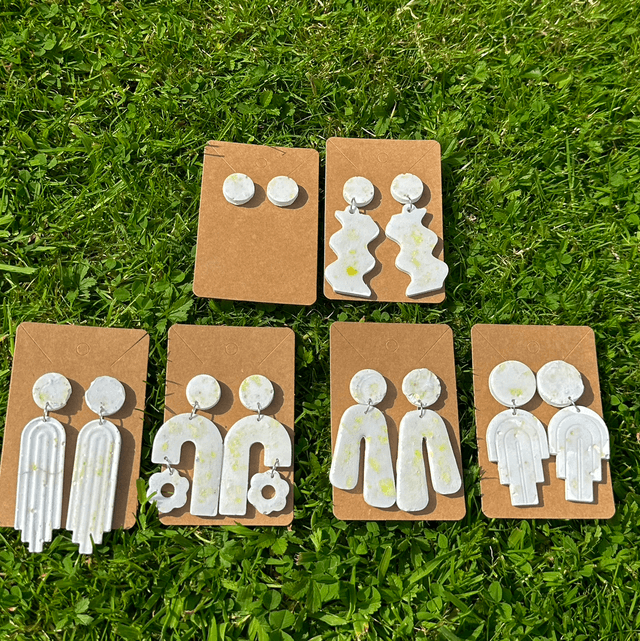 Speckled Ceramic Earrings