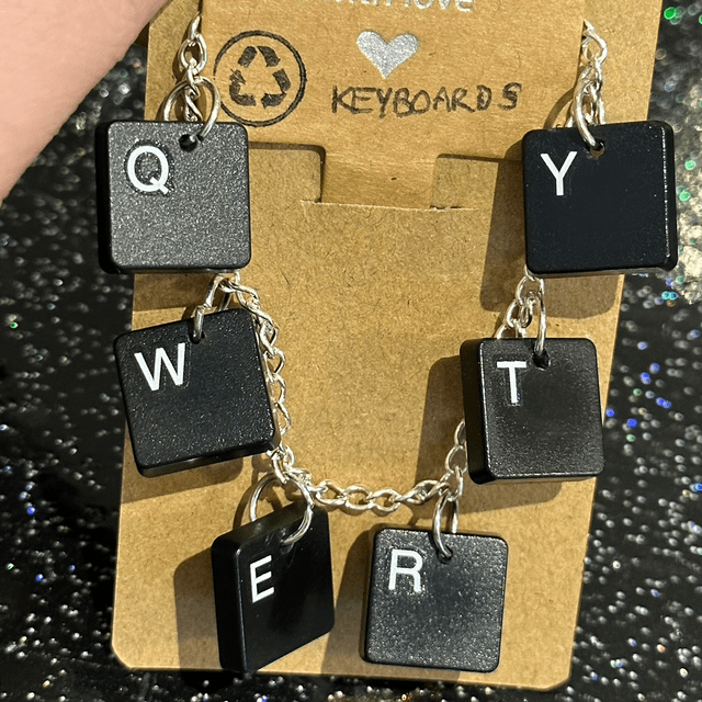 Recycled Keyboard Earring/Necklace Sets