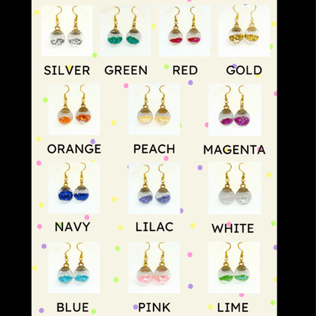 Glass Bauble Earrings 