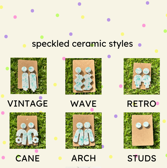 Speckled Ceramic Earrings