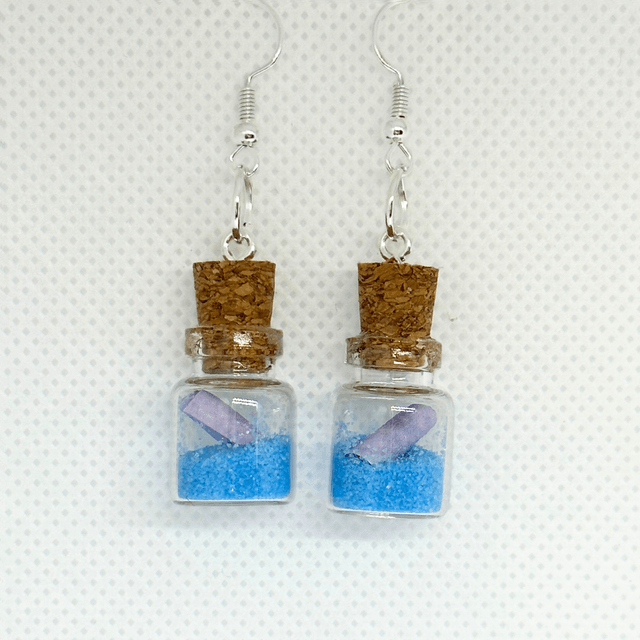 Colourful Message in a Bottle Earrings