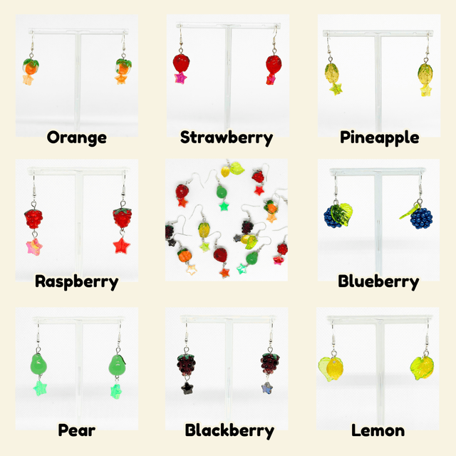 Glass Fruit Earrings 