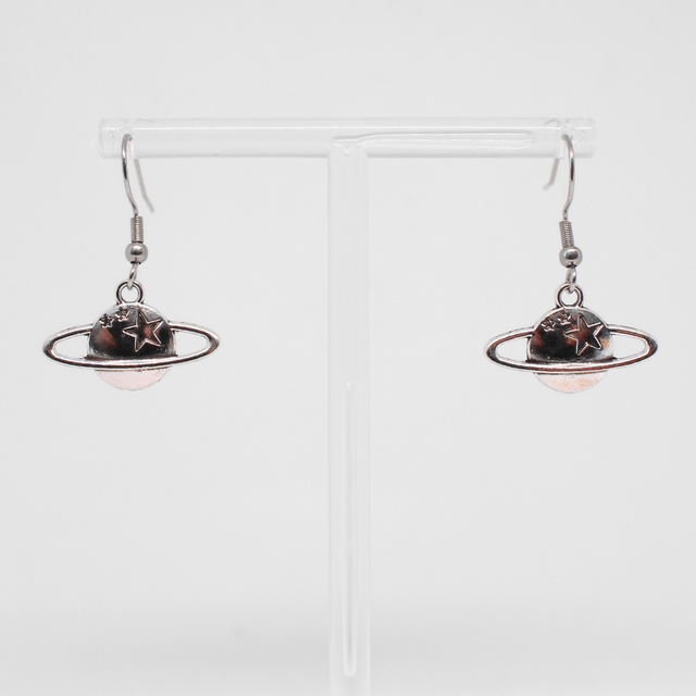 Silver Planet Earrings