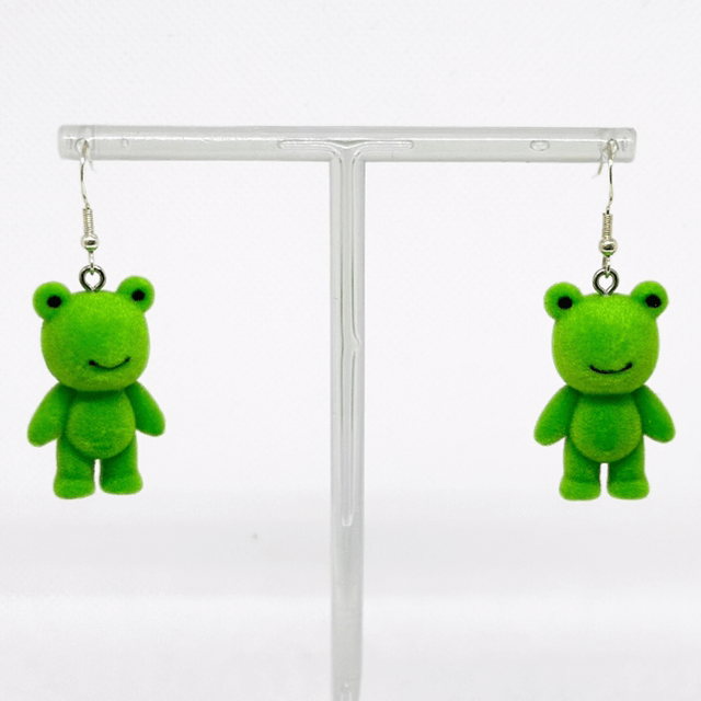 Fuzzy Frog Earrings