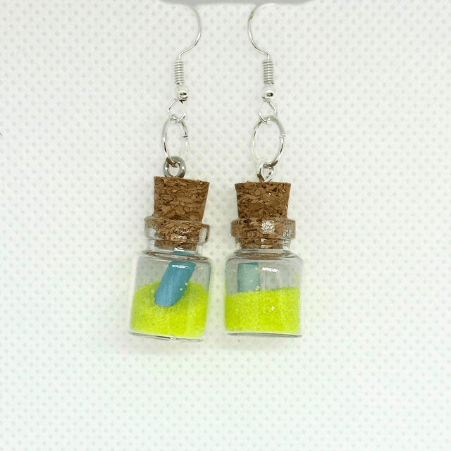 Colourful Message in a Bottle Earrings