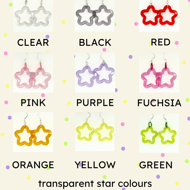 Colourful Star Earrings