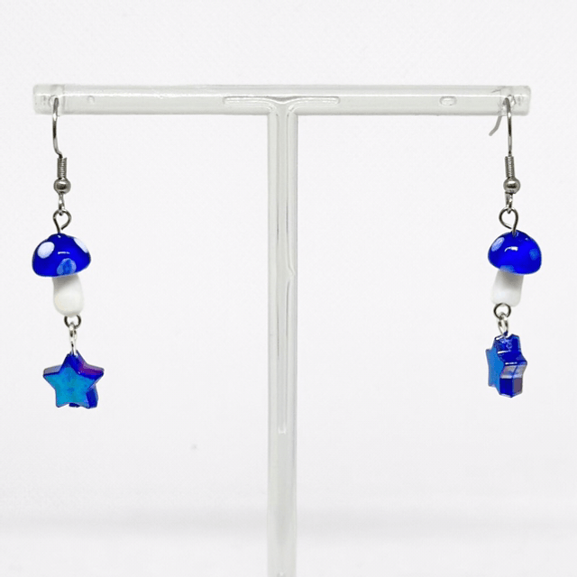 Glass Mushroom Earrings