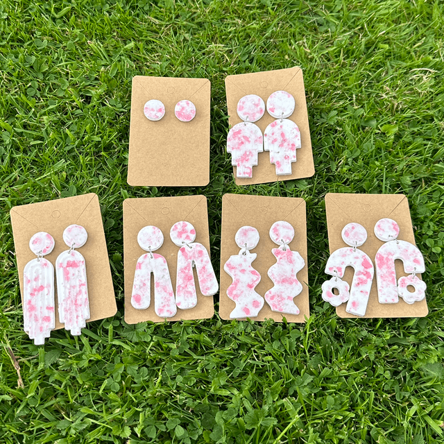Speckled Ceramic Earrings