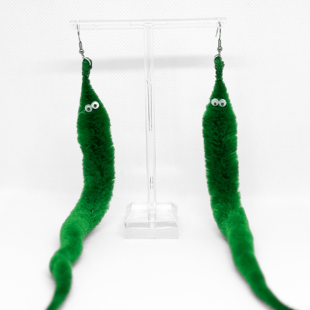 Worm on a String Earrings