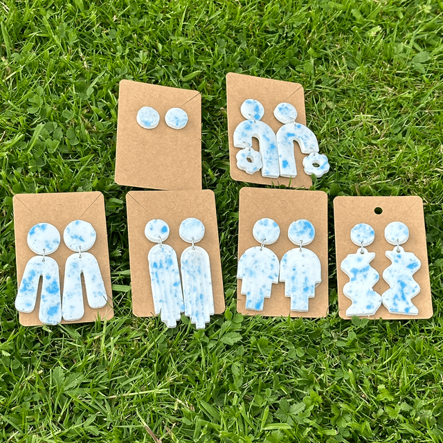 Speckled Ceramic Earrings