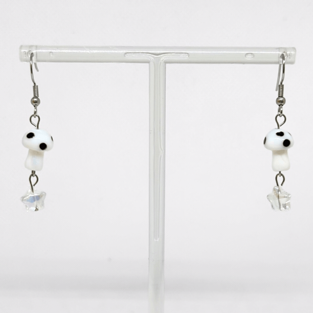 Glass Mushroom Earrings