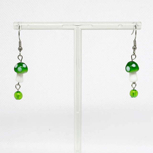 Glass Mushroom Earrings