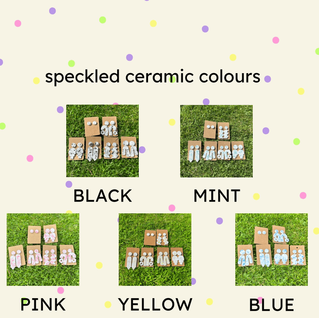 Speckled Ceramic Earrings