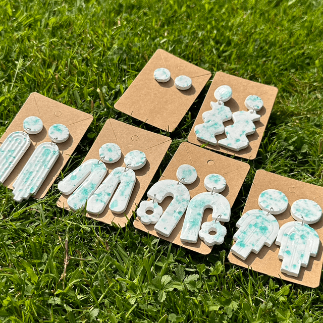 Speckled Ceramic Earrings
