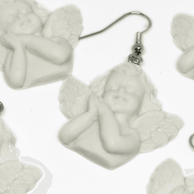 Cherub Cupid Statue Earrings