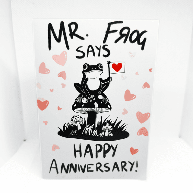 Anniversary Card - Mr Frog